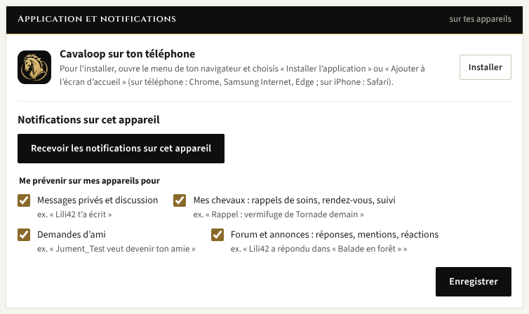 Sur cet appareil