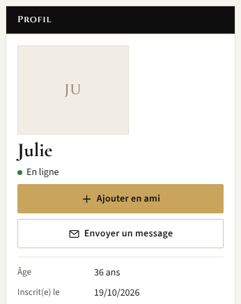 Touche « Ajouter en ami »