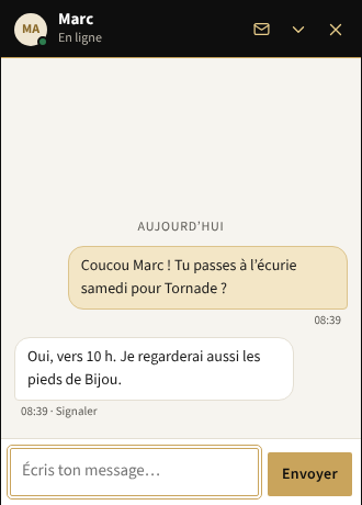 Écris dans la fenêtre