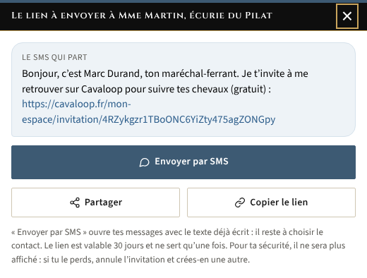 Par e-mail ou par SMS