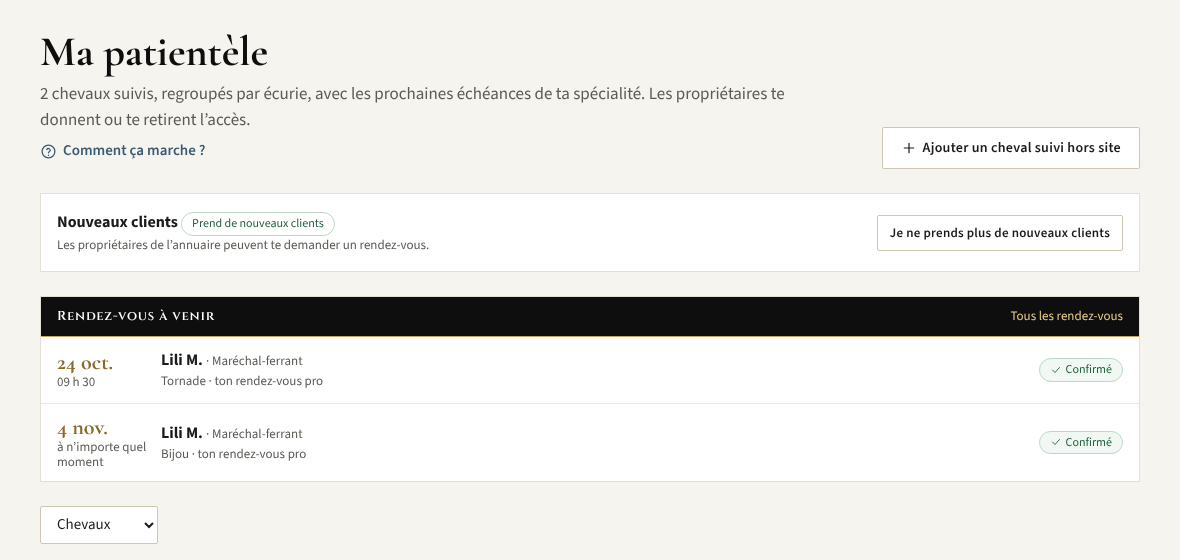 Tes clients sur Cavaloop