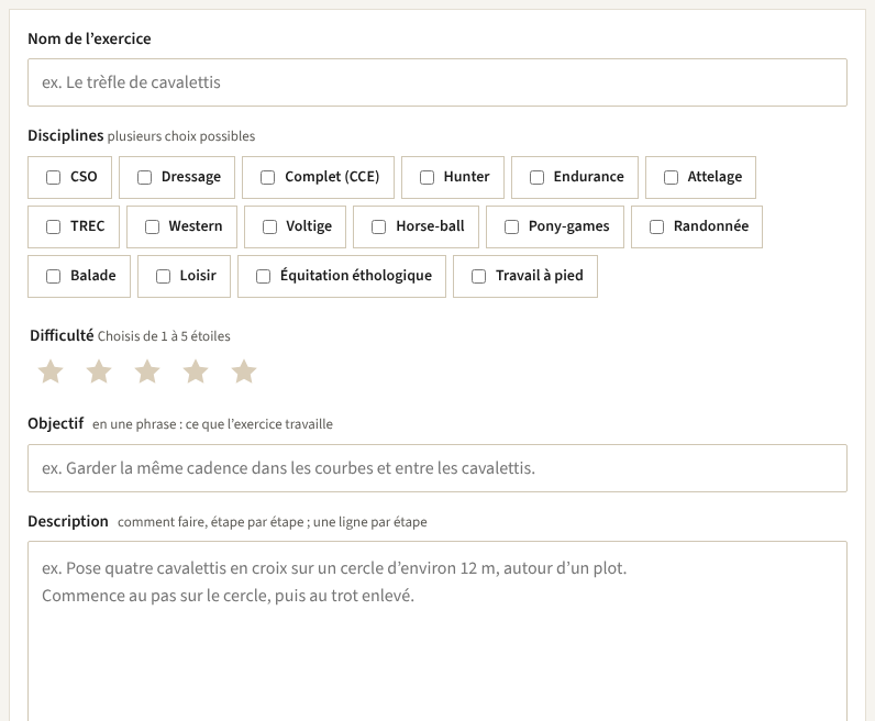 Propose le tien