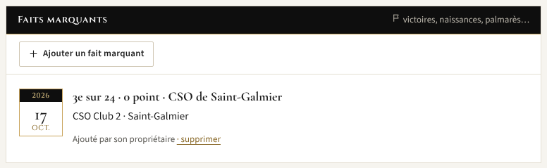 Depuis la fiche